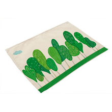 Load image into Gallery viewer, Cotton Linen Green Leaf Printed Table Dishware Place Mats-Dining Accessories-Tupperware 4 Sale