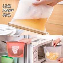 Load image into Gallery viewer, Reusable Silicone Vacuum Seal Food Fresh Bag Fruit Meat Milk Storage Containers Refrigerator Bag Ziplock Kitchen Organizer-Tupperware 4 Sale