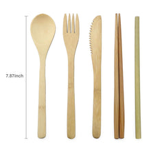 Load image into Gallery viewer, Eco Friendly Bamboo Flatware Cutlery Set-Dining Accessories-Tupperware 4 Sale