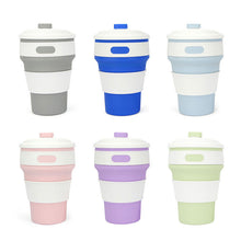 Load image into Gallery viewer, Reusable &amp; Collapsible Silicone Coffee Cup with Lid &amp; Straw 350ML-Coffee Cup-Tupperware 4 Sale