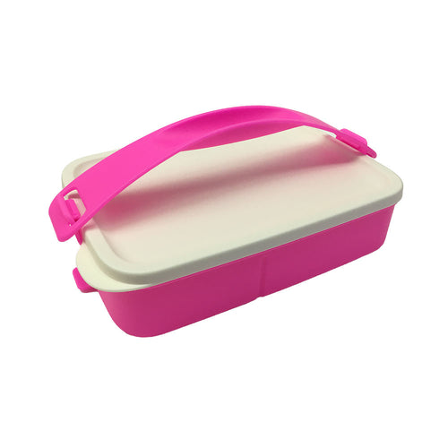 Tupperware Click To Go Lunch Box - Neon Pink-Lunch Box-Tupperware 4 Sale