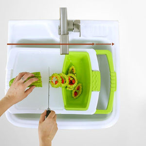 Multifunction Kitchen Chopping Blocks with Sinks Drain Basket-Kitchen Accessories-Tupperware 4 Sale