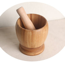 Load image into Gallery viewer, Wooden Mashing Jar Bowl / Mortar &amp; Pestle-Kitchen Accessories-Tupperware 4 Sale