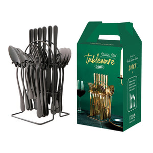 Stainless Steel Knife, Spoon, Teaspoon & Fork Cutlery Set with Rack & Gift Box-Dining Accessories-Tupperware 4 Sale