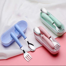 Load image into Gallery viewer, Stainless Steel Toddler Spoon &amp; Fork Cutlery Set-Dining Accessories-Tupperware 4 Sale