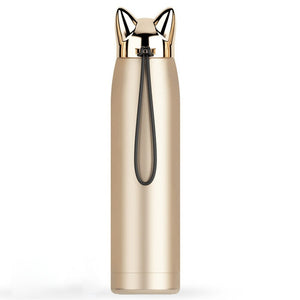 Cute Cat Ears Stainless Steel Insulated Water Bottle 320ml-Insulated Water Bottle-Tupperware 4 Sale