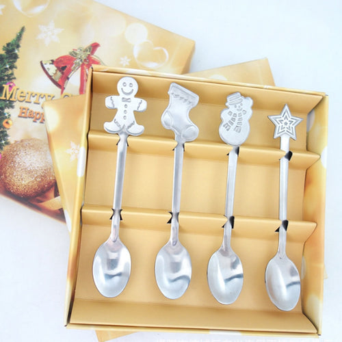 Christmas Style Stainless Steel Spoon Gift Set