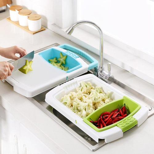 Multifunction Kitchen Chopping Blocks with Sinks Drain Basket-Kitchen Accessories-Tupperware 4 Sale