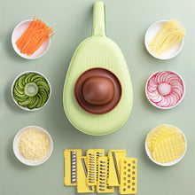 Load image into Gallery viewer, Avocado Shape Multifunctional Vegetable Grater / Slicer / Cutter With Storage Box