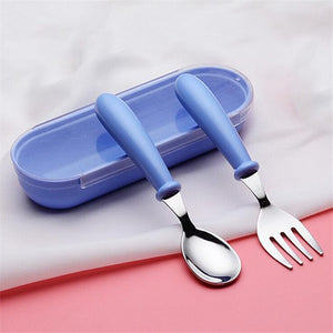 Stainless Steel Toddler Spoon & Fork Cutlery Set-Dining Accessories-Tupperware 4 Sale