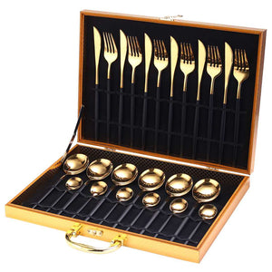 Luxury Knife, Spoon, Teaspoon & Fork Cutlery Set with Gift Box-Dining Accessories-Tupperware 4 Sale