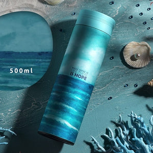 Cosmic Ocean Stainless Steel Insulated Water Bottle with Infuser 500ml-Insulated Water Bottle-Tupperware 4 Sale