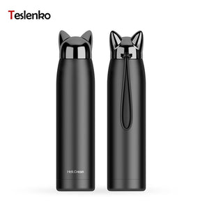Lovely Cat Ears Stainless Steel Insulated Water Bottle 320ml-Insulated Water Bottle-Tupperware 4 Sale