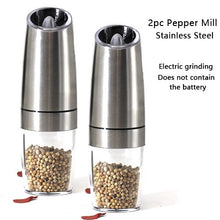 Load image into Gallery viewer, Electric Automatic Stainless Steel Pepper Mill / Salt Grinder with LED Light-Kitchen Accessories-Tupperware 4 Sale