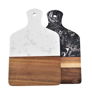 Marble and Acacia Wood Non Slip Kitchen Cutting Board / Pizza Tray-Kitchen Accessories-Tupperware 4 Sale