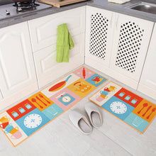 Load image into Gallery viewer, Non-Slip Kitchen Pattern Design 2 Pieces Kitchen Mat Set-Floor Mats-Tupperware 4 Sale