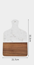 Load image into Gallery viewer, Marble and Acacia Wood Non Slip Kitchen Cutting Board / Pizza Tray-Kitchen Accessories-Tupperware 4 Sale