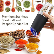 Load image into Gallery viewer, Electric Automatic Stainless Steel Pepper Mill / Salt Grinder with LED Light-Kitchen Accessories-Tupperware 4 Sale