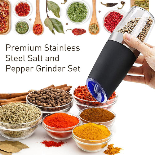 Electric Automatic Stainless Steel Pepper Mill / Salt Grinder with LED Light-Kitchen Accessories-Tupperware 4 Sale