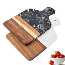 Load image into Gallery viewer, Marble and Acacia Wood Non Slip Kitchen Cutting Board / Pizza Tray-Kitchen Accessories-Tupperware 4 Sale