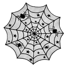 Load image into Gallery viewer, Halloween Lace Tablecloth Black Spider Web-Kitchen Accessories-Tupperware 4 Sale