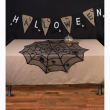 Load image into Gallery viewer, Halloween Lace Tablecloth Black Spider Web-Kitchen Accessories-Tupperware 4 Sale