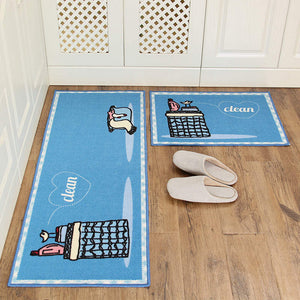 Non-Slip Kitchen Pattern Design 2 Pieces Kitchen Mat Set-Floor Mats-Tupperware 4 Sale