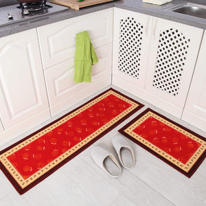 Non-Slip Kitchen Pattern Design 2 Pieces Kitchen Mat Set-Floor Mats-Tupperware 4 Sale