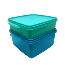 Load image into Gallery viewer, Tupperware Jumbo Goody Box with Carolier - Blue &amp; Green-Lunch Box-Tupperware 4 Sale