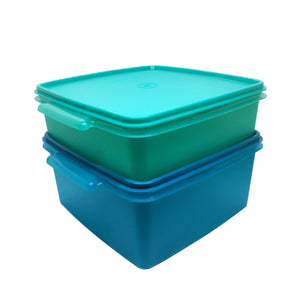 Tupperware Jumbo Goody Box with Carolier - Blue & Green-Lunch Box-Tupperware 4 Sale