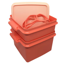 Load image into Gallery viewer, Tupperware Double Deep with Carolier - Pink | Picnic Lunch Box-Lunch Box-Tupperware 4 Sale