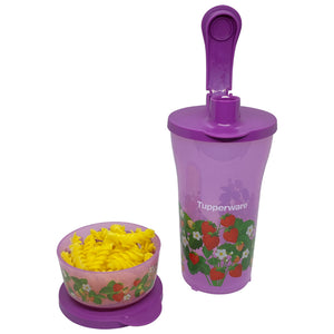 Tupperware Quench & Snack Set (Purple)-Drinking Bottles-Tupperware 4 Sale