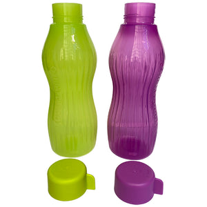Tupperware Xtreme Aqua Freezer Proof Bottles with Pouch - Purple/Green-Drinking Bottles-Tupperware 4 Sale