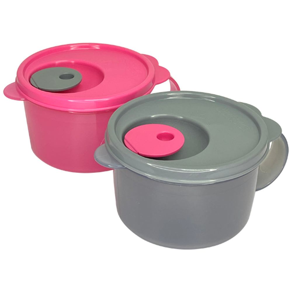 New Tupperware CrystalWave Soup Mug - Pink
