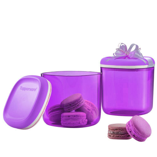 Tupperware Crystalline Canister Food Storage - Purple-Food Storage-Tupperware 4 Sale