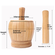 Load image into Gallery viewer, Wooden Mashing Jar Bowl / Mortar &amp; Pestle-Kitchen Accessories-Tupperware 4 Sale