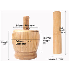 Load image into Gallery viewer, Wooden Mashing Jar Bowl / Mortar &amp; Pestle-Kitchen Accessories-Tupperware 4 Sale