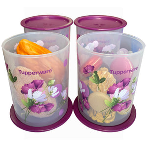 Tupperware Royale Bloom One Touch Canister Junior-Food Storage-Tupperware 4 Sale