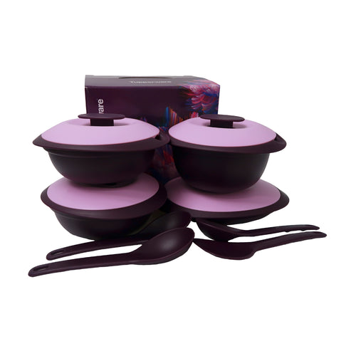 Tupperware Microwaveable Purple Royale Petit Serveware Set-Serveware-Tupperware 4 Sale