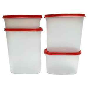 Tupperware Modular Mates Red Oval Set-Food Storage-Tupperware 4 Sale