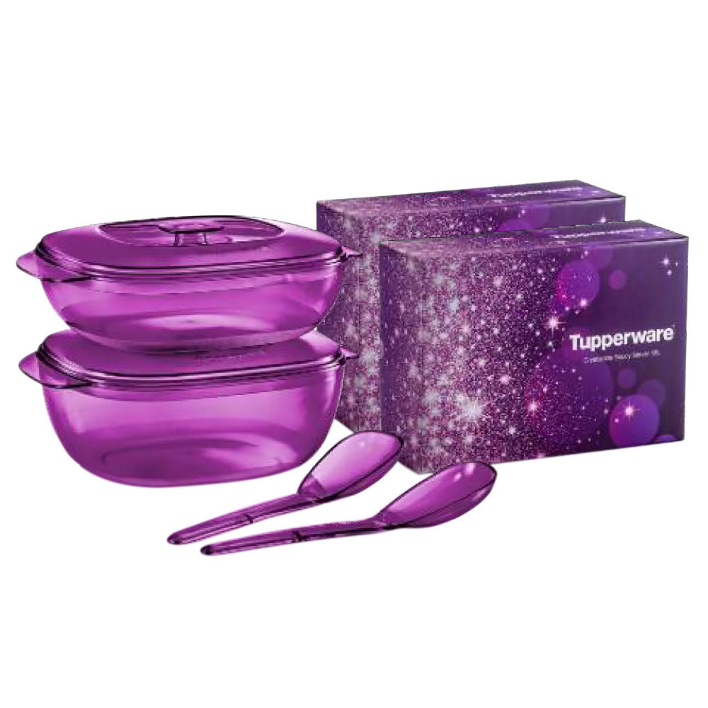 Tupperware Purple Royale Crystalline Set-Serveware-Tupperware 4 Sale