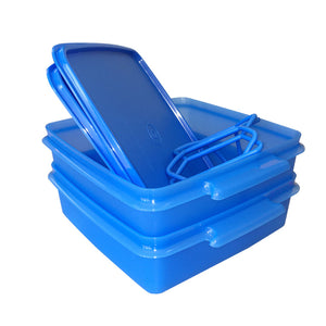 Tupperware Jumbo Goody Box with Carolier - Blue-Lunch Box-Tupperware 4 Sale