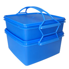 Load image into Gallery viewer, Tupperware Jumbo Goody Box with Carolier - Blue-Lunch Box-Tupperware 4 Sale