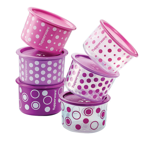 Tupperware Polka Pearls One Touch Toppers-Food Storage-Tupperware 4 Sale