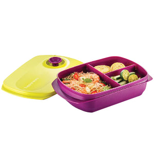 Tupperware Reheatable Divided Lunch Box Square | Lunchbox-Lunch Box-Tupperware 4 Sale